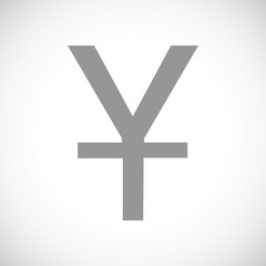 Obraz premium Yen black icon