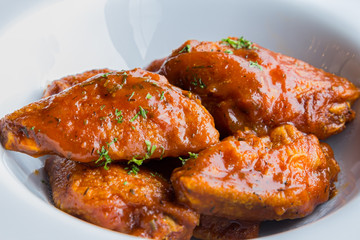 Chicken baked in tomato sauce