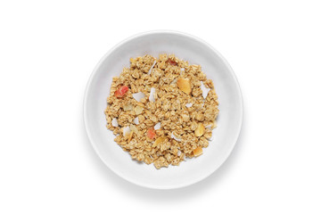 Fototapeta na wymiar Granola cereal in bowl