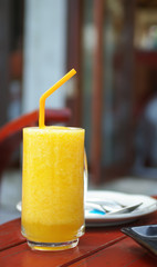 glasses of orange juice smoothies