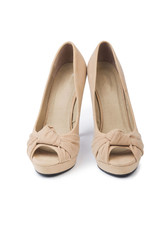 Woman shoes isolated on the white background