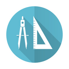 learning blue flat icon