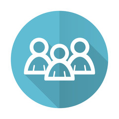 forum blue flat icon