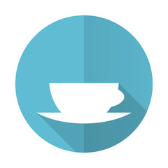 espresso blue flat icon caffe cup sign