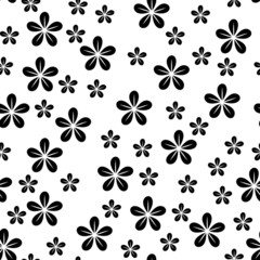 Abstract seamless background with graphic floral pattern