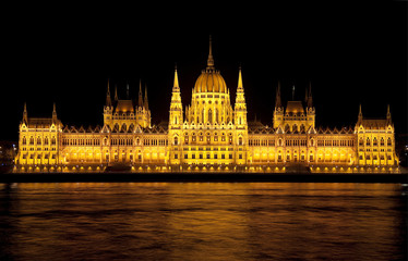 Fototapeta na wymiar Parliament at night,Budapest cityscape,Hungary,Europe