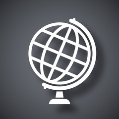 Globe icon, stock vector