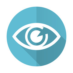 Obraz premium eye blue flat icon view sign