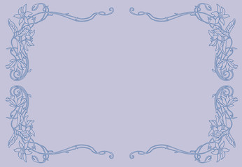 Vintage floral frame