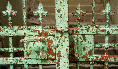 rusty vintage fence