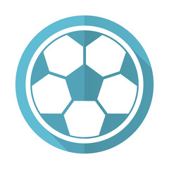 soccer blue flat icon football sign