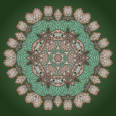 Rounded green pattern.