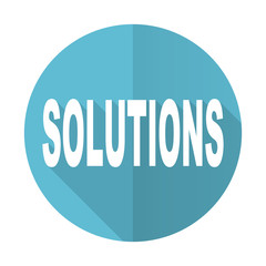 solutions blue flat icon