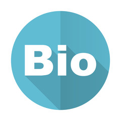 bio blue flat icon