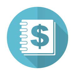 money blue flat icon
