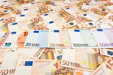 paper money euro. background of banknotes