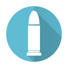 ammunition blue flat icon weapoon sign