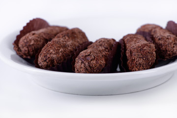 chocolate cookies on plate