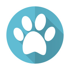 foot blue flat icon
