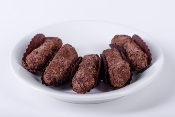 chocolate cookies on plate