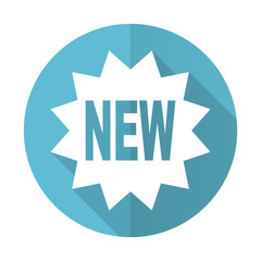 Fototapeta premium new blue flat icon