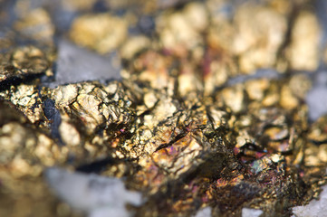 Chalcopyrite Copper iron sulfide mineral Macro.