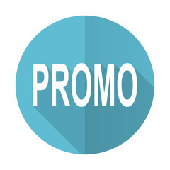 promo blue flat icon
