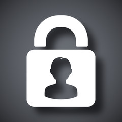 User login or authenticate icon, vector