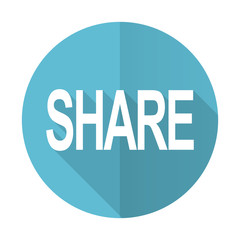 share blue flat icon