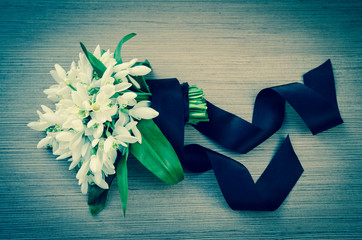 snowdrops funeral concept