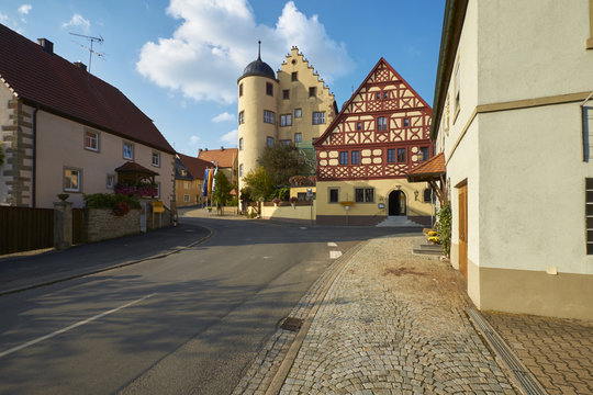 Ortsansicht  Oberschwarzach im Steigerwald, Unterfranken