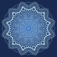 Rounded lace ornament.