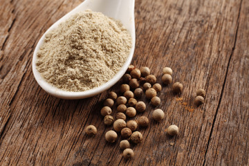 peppercorn and powder