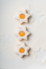 Holiday. Christmas and new year gingerbread cookies with honey