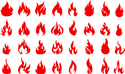 Fire icons set for you design - 80339970