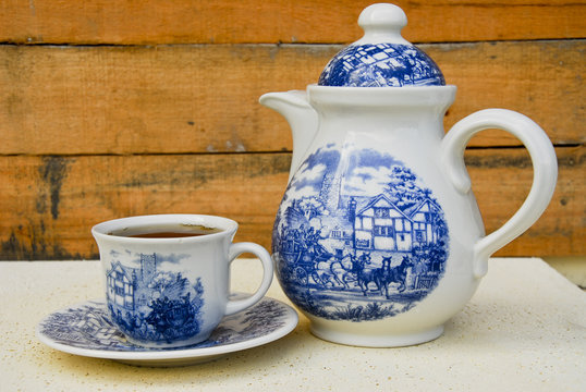 Porcelain Tea Pot and cup