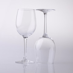 Empty wine glasses