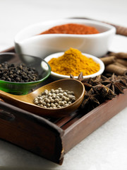 tray of spices