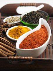 tray of spices