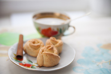 plate of short bread cookies with pecans