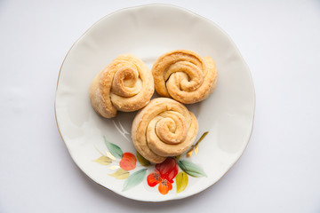 plate of short bread cookies with pecans