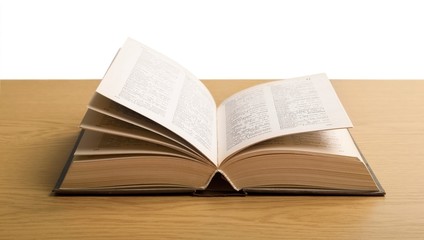 Arrows. Book on wooden deck with glowing graph illustrations and