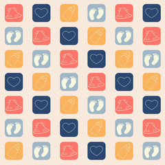 baby girl seamless pattern