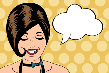 sexy horny woman in comic style, xxx illustration