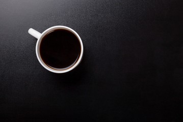 Above. Coffee Mug on Wooden Table