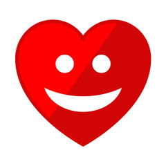 Icono corazon con simbolo alegria