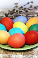 Fototapeta na wymiar Easter color eggs