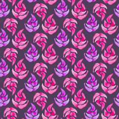 Watercolor seamless floral pattern