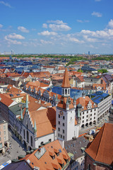 Naklejka na ściany i meble Munich city center panoramic view