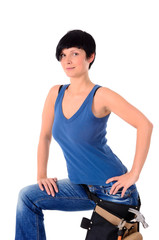 Frau als Handwerker